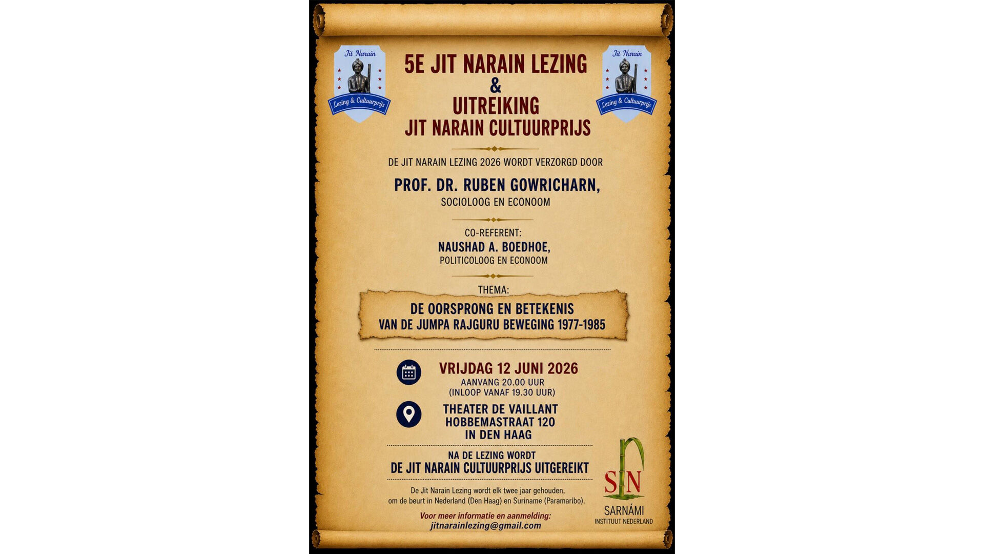5e Jit Narain Lezing
