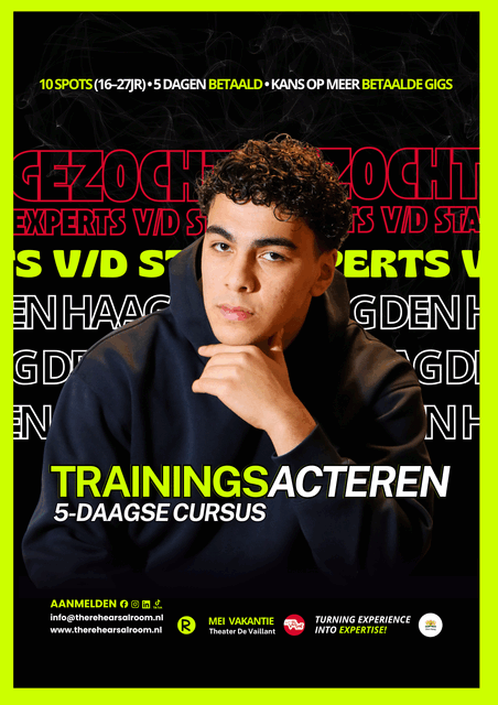 Word trainingsacteur in 5 dagen!